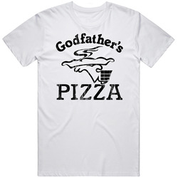 Godfathers Pizza Logo Popular Pizza Restaurant Take Out Food Gift Men’s 100% Cotton White T Shirt