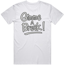 Gimme A Break Retro 80s Tv Show Logo Fan Men’s 100% Cotton White T Shirt