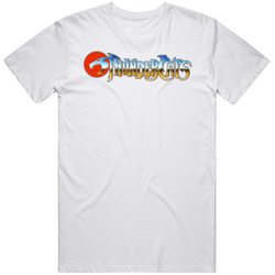Thundercats Retro 80s Tv Show Logo Fan Men’s 100% Cotton White T Shirt
