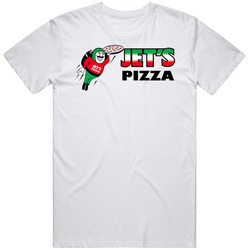 Jet's Pizza Men’s 100% Cotton White T Shirt