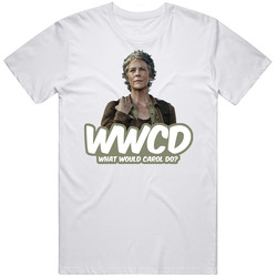 Wwcd What Would Carol Peletier Do Walking Dead Fan Men’s 100% Cotton White T Shirt