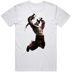 Kratos God Of War Video Game Character Men’s 100% Cotton White T Shirt