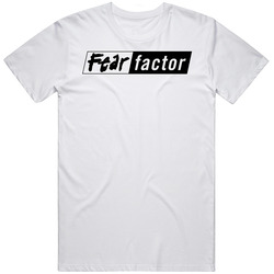 Fear Factor Logo Men’s 100% Cotton White T Shirt