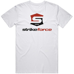Strike Force Mma Logo Fan Men’s 100% Cotton White T Shirt