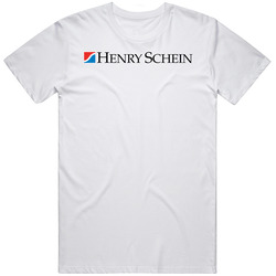 Henry Schein Inc Nasdaq Company Logo Employee Fan Men’s 100% Cotton White T Shirt