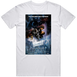 Star Wars Episode 5 The Empire Strikes Back Retro Movie  Fan Men’s 100% Cotton White T Shirt