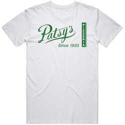 The Original Patsy's Pizza Restaurant Foodie Tour Brand Logo Fan Men’s 100% Cotton White T Shirt
