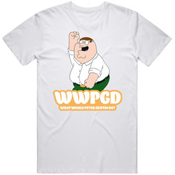 Wwpgd What Would Peter Griffin Do Family Guy Fan Men’s 100% Cotton White T Shirt