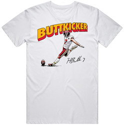 Harrison Butker Buttkicker Men’s 100% Cotton White T Shirt