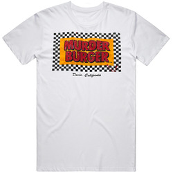Murder Burger Davis California Men’s 100% Cotton White T Shirt