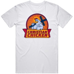 Christian Chicken Kevin Hart Logo Men’s 100% Cotton White T Shirt