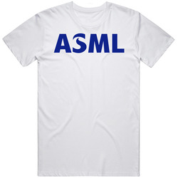 Asml Holding Nasdaq Company Logo Employee Fan Men’s 100% Cotton White T Shirt