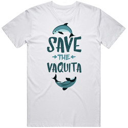 Internation Save The Vaquita Dolphine Day Men’s 100% Cotton White T Shirt