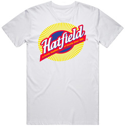 Hatfield Quality Meats Logo Men’s 100% Cotton White T Shirt