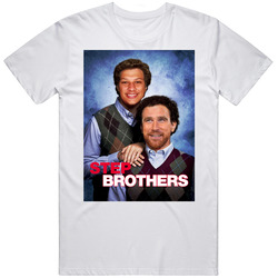 Patrick Mahomes Travis Kelce Step Brothers Men’s 100% Cotton White T Shirt