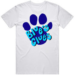 Blue's Clues 90s Tv Show Cartoon Men’s 100% Cotton White T Shirt