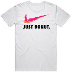 Just Donut Funny Simpsons Cartoon Just Do It Logo Men’s 100% Cotton White T Shirt