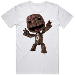 Sackboy Littlebigplanet Video Game Character Men’s 100% Cotton White T Shirt