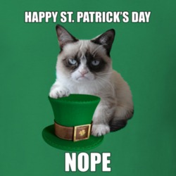 Happy St Patrick's Day Grumpy Cat Funny T Shirt