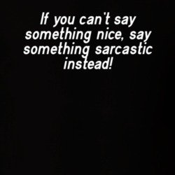 If You Can't Say Something Nice Be Sarcastic Funny T Shirt