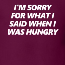 I'm Sorry For What I Said When I Was Hungry Funny T Shirt