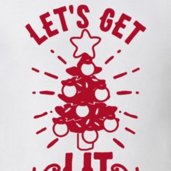 Let's Get Lit Funny Christmas Holiday T Shirt