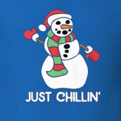 Just Chillin' Cute Funny Snowman Christmas Holiday T Shirt