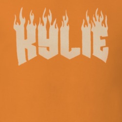 Kylie Jenner Orange Flame Fire Photoshoot Trendy Instagram T Shirt