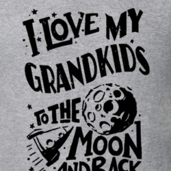 I Love My Grandkids To The Moon And Back Grandma Grandpa Gift Family T