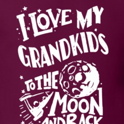 I Love My Grandkids To The Moon And Back Grandma Grandpa Gift Family T