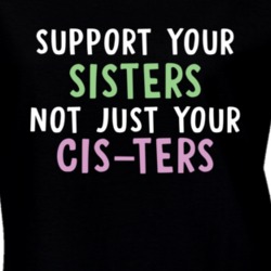 Support Your Sisters Not Just Cis-ters Women's March Feminist Equality