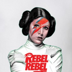 Princess Leia Rebel Rebel Bowie Star Wars Feminist Movie T-Shirt