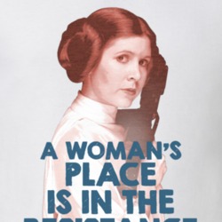 Carrie Fisher Leia Women's March A Woman's Place is in The Resistance 