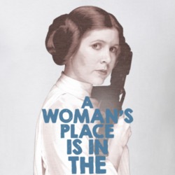 Carrie Fisher Leia Women's March A Woman's Place is in The Resistance 