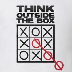 Think Outside the Box Funny X's and O's Gift T Shirt