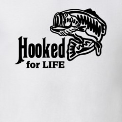 Hooked for Life Fishing Lures Lover Gift Father's Day T Shirt