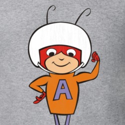 Atom Ant Retro Cartoon Character Worn Look Gift T Shirt