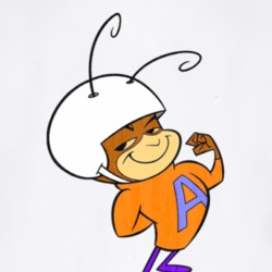 Atom Ant Retro Cartoon Character Worn Look Gift T Shirt