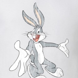 Bugs Bunny Looney Tunes Retro Cartoon Character Worn Look Gift T Shirt