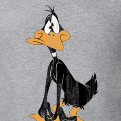 Daffy Duck Retro Cartoon Character Worn Look Gift T Shirt