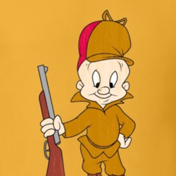 Elmer Fudd Looney Tunes Retro Cartoon Character Worn Look Gift T Shirt