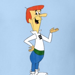 George Jetson Retro Cartoon Character Worn Look Gift T Shirt