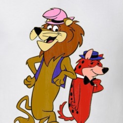 Lippy the Lion and Hardy Har Har Retro Cartoon Character Worn Look Gif