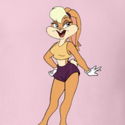 Lola Bunny Looney Tunes Retro Cartoon Character Worn Look Gift T Shirt