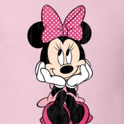 Minnie Mouse Retro Cartoon Character Worn Look Gift T Shirt