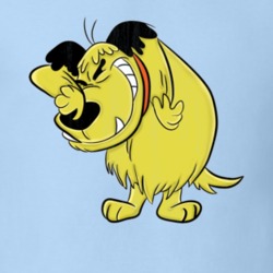 Muttley Retro Cartoon Character Worn Look Gift T Shirt