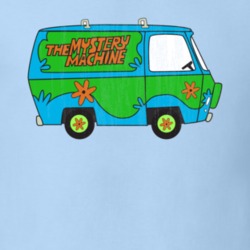 Mystery Machine Scooby Doo Retro Cartoon Character Worn Look Gift T Sh