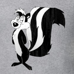 Pepe le Pew Retro Cartoon Character Worn Look Gift T Shirt