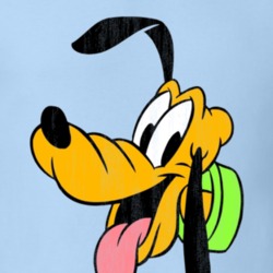 Pluto Retro Cartoon Character Worn Look Gift T Shirt