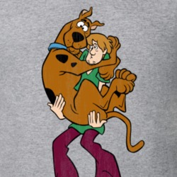 Scooby Doo and Shaggy Retro Cartoon Character Worn Look Gift T Shirt